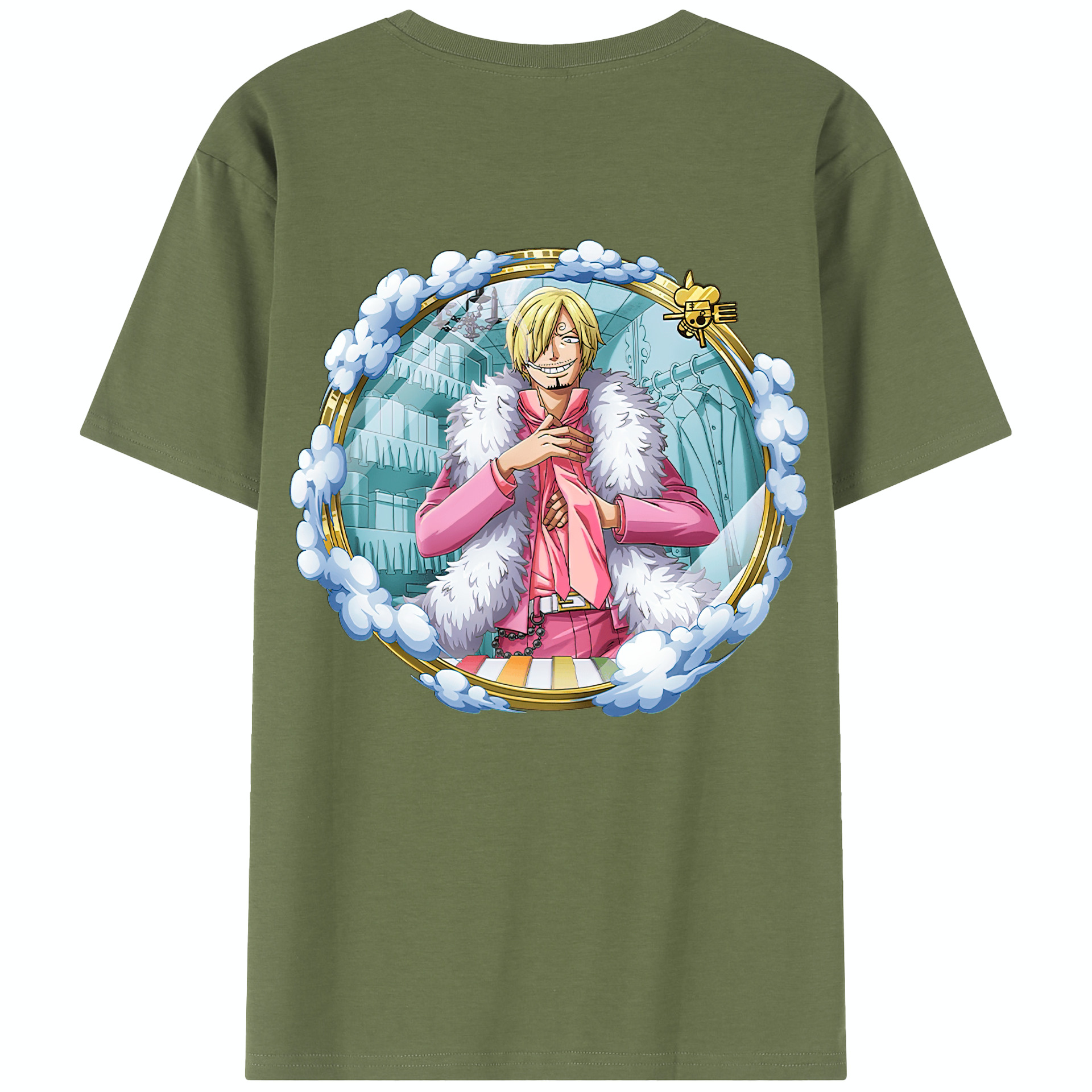 ワンピース サンジ ONE PIECE Sanji 綿100％半袖Tシャツ（背面プリント）
